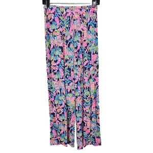 Lilly Pulitzer Pants XS Oyster Bay Navy Multicolor Coastal Beach Festival Light